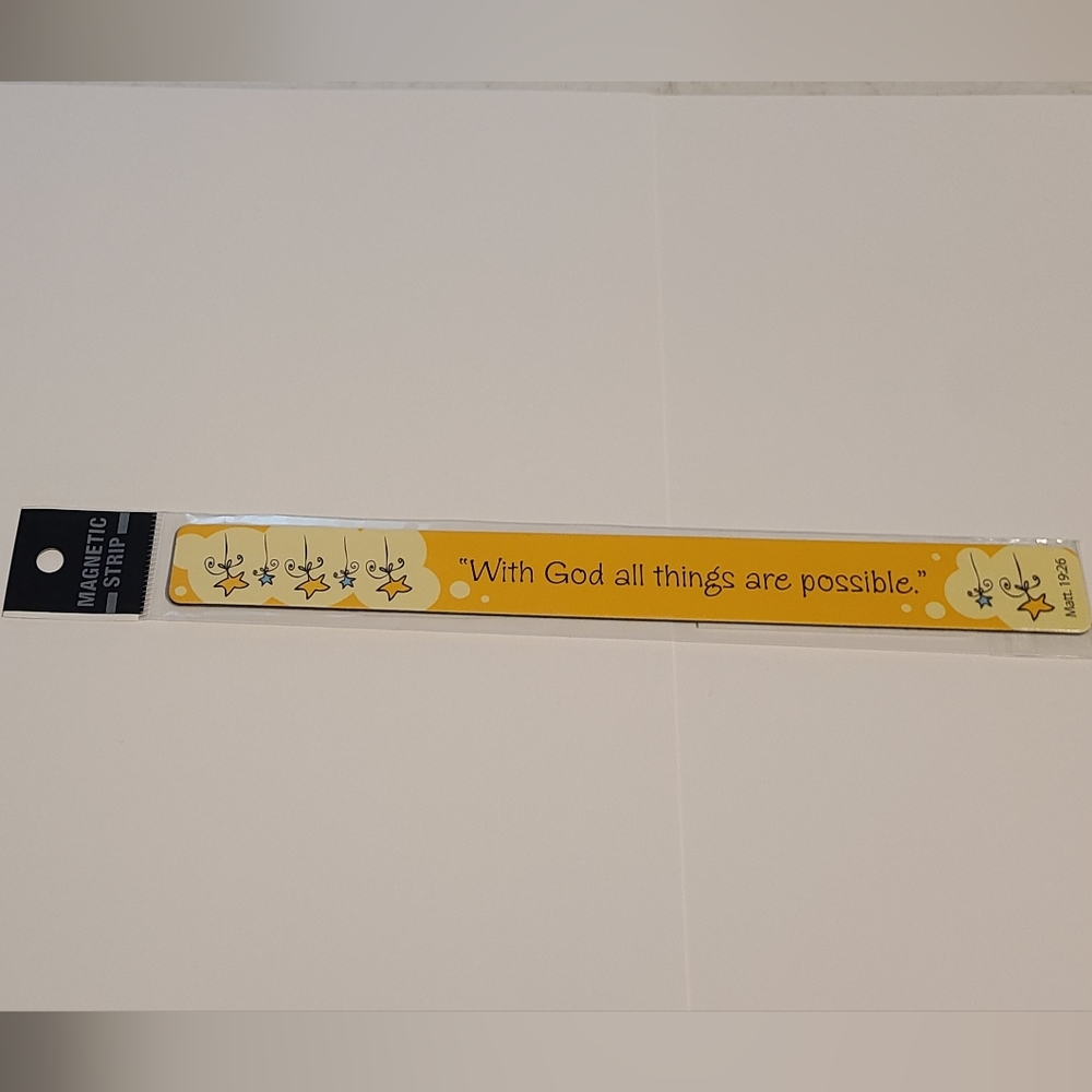 Magnet Strip With God All Things Are Possible Scripture